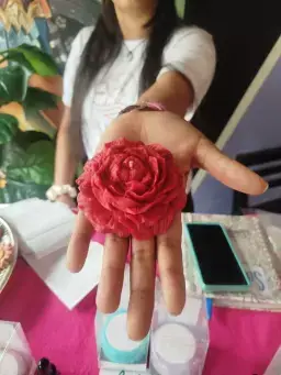 🌺Vela artesanal Peonias✨