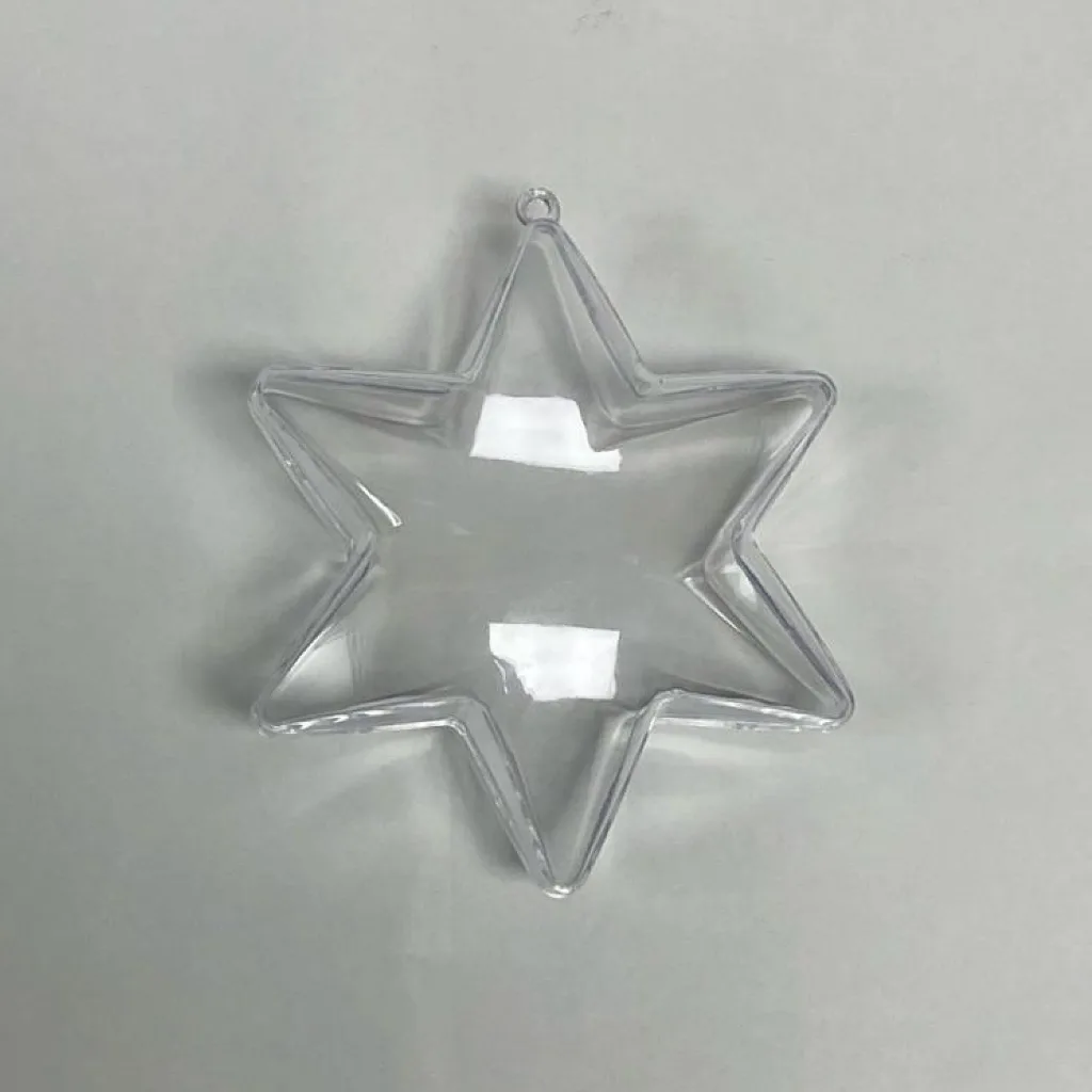Adorno de Estrella Transparente - 10cm