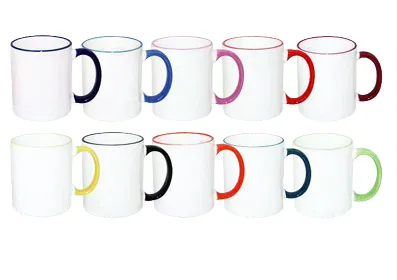 Taza con asa y Borde de color