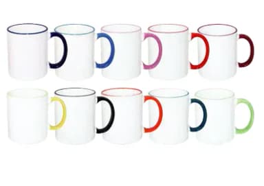 Taza con asa y Borde de color