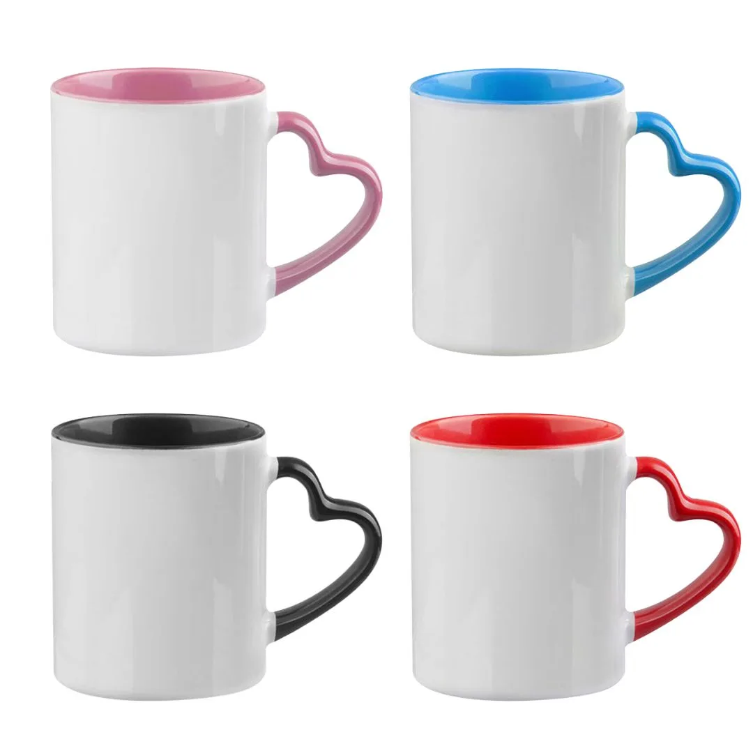 Taza con asa en forma de Corazon