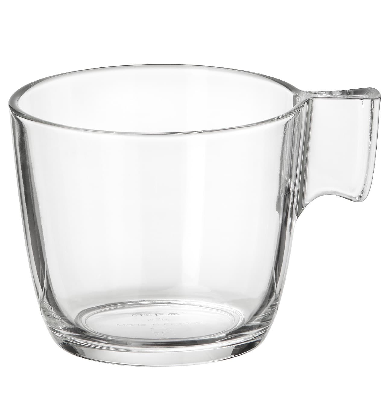 Taza transparente en vidrio