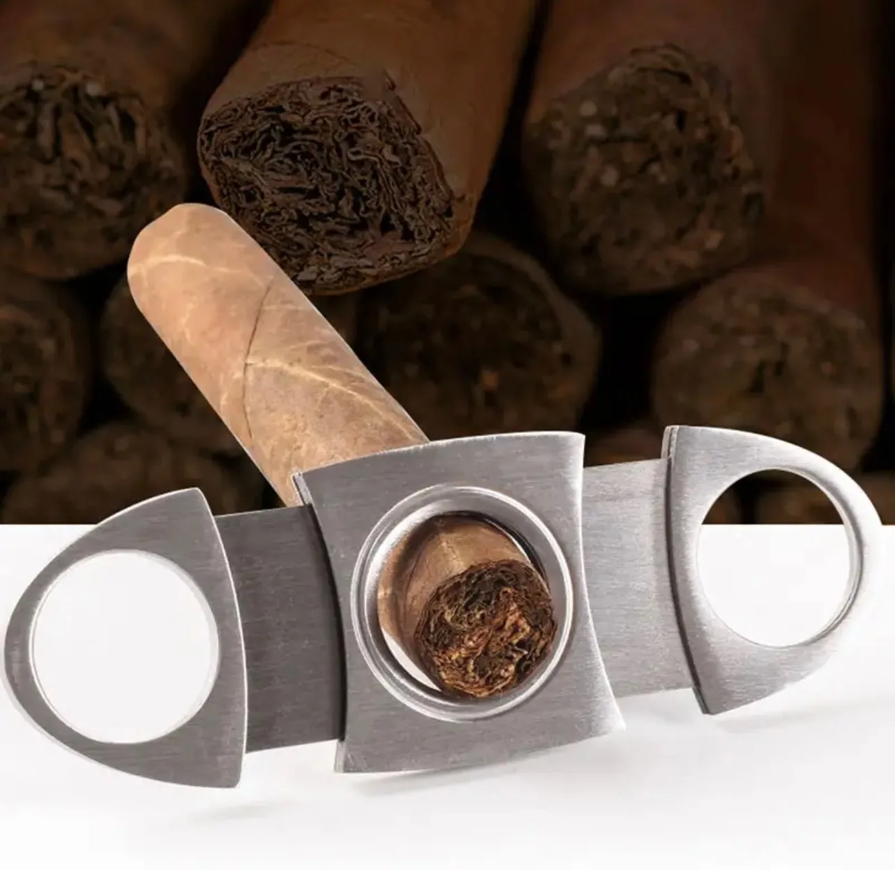 Cortador de Cigarro en Acero Inoxidable
